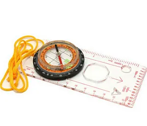 Компас жидкостный Kromatech 42 мм, для карт, с линейкой и лупой 2x, изображение 1