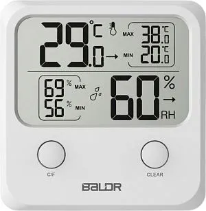 Термогигрометр цифровой BALDR B0335TH, белый, изображение 1