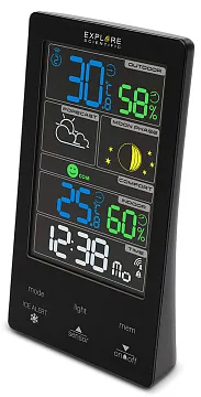 Метеостанция Explore Scientific Classic с цветным дисплеем, черная, изображение 1
