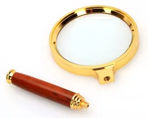 Лупа Kromatech ручная круглая 6х, 80 мм, в золотистой оправе, изображение 2