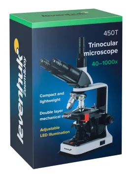 Микроскоп Levenhuk 450T, тринокулярный, изображение 13